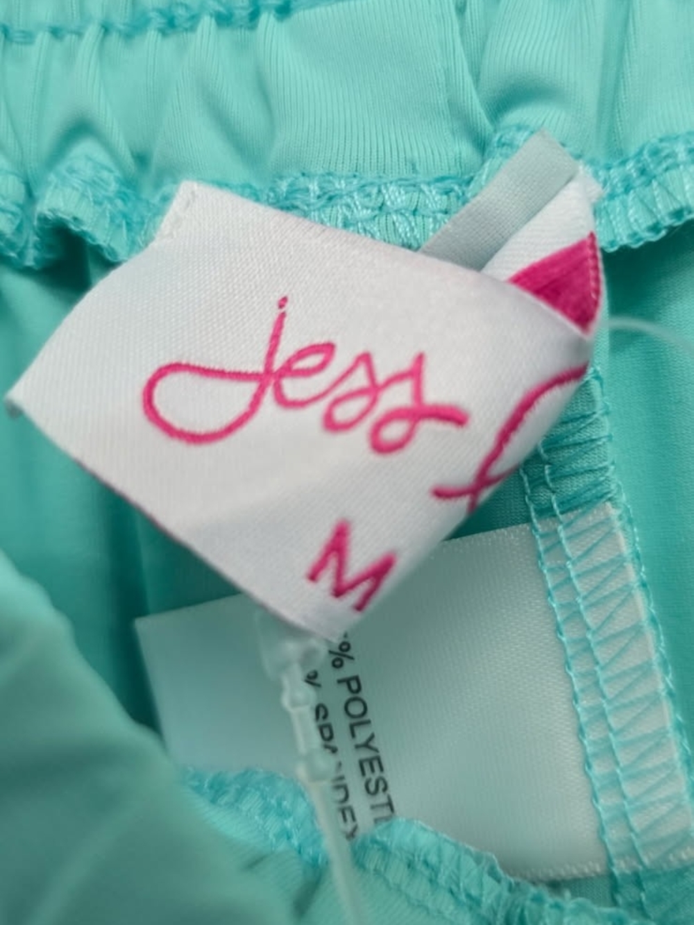 New Jess Lea Medium Mint Athletic Drawstring Shorts - Picture 3 of 3